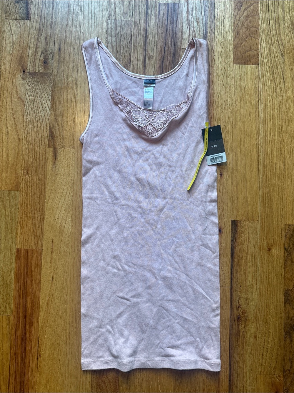 Women's Lace Trim Tank Top 100% cotton new with tags